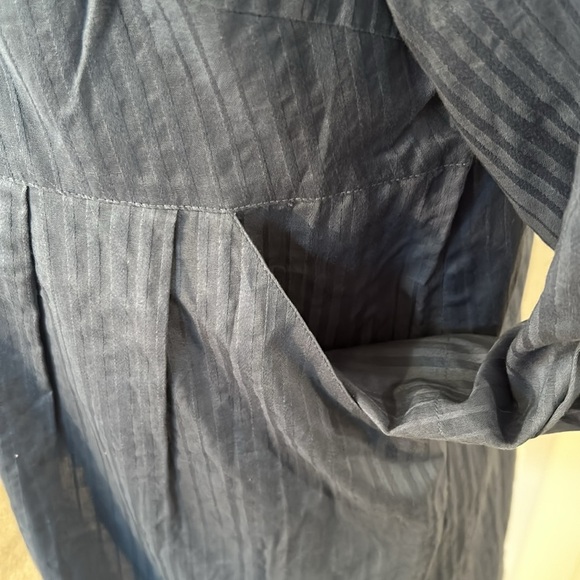 Mac & Jac ladies blouse with interest 3/4 sleeve & pockets NWT pinstriped sz 10 - Picture 6 of 15